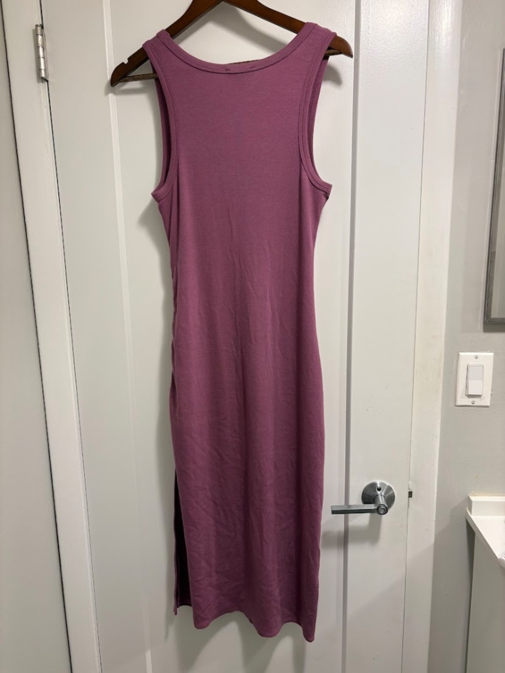 J.Crew Ruched Ribbed Tank Midi Dress - Picture 5 of 5